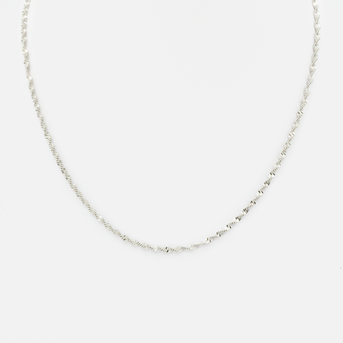 Ensemble bracelet et collier argentés