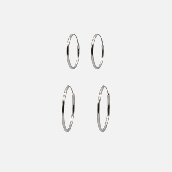 Load image into Gallery viewer, Set of 4 pairs of hoop earrings
