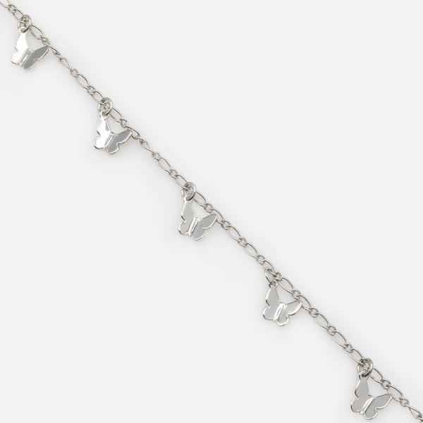 Load image into Gallery viewer, Silver bracelet with butterfly charms
