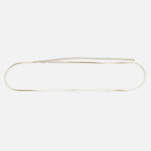 Load image into Gallery viewer, Gold Flat Serpentine Link Body Chain
