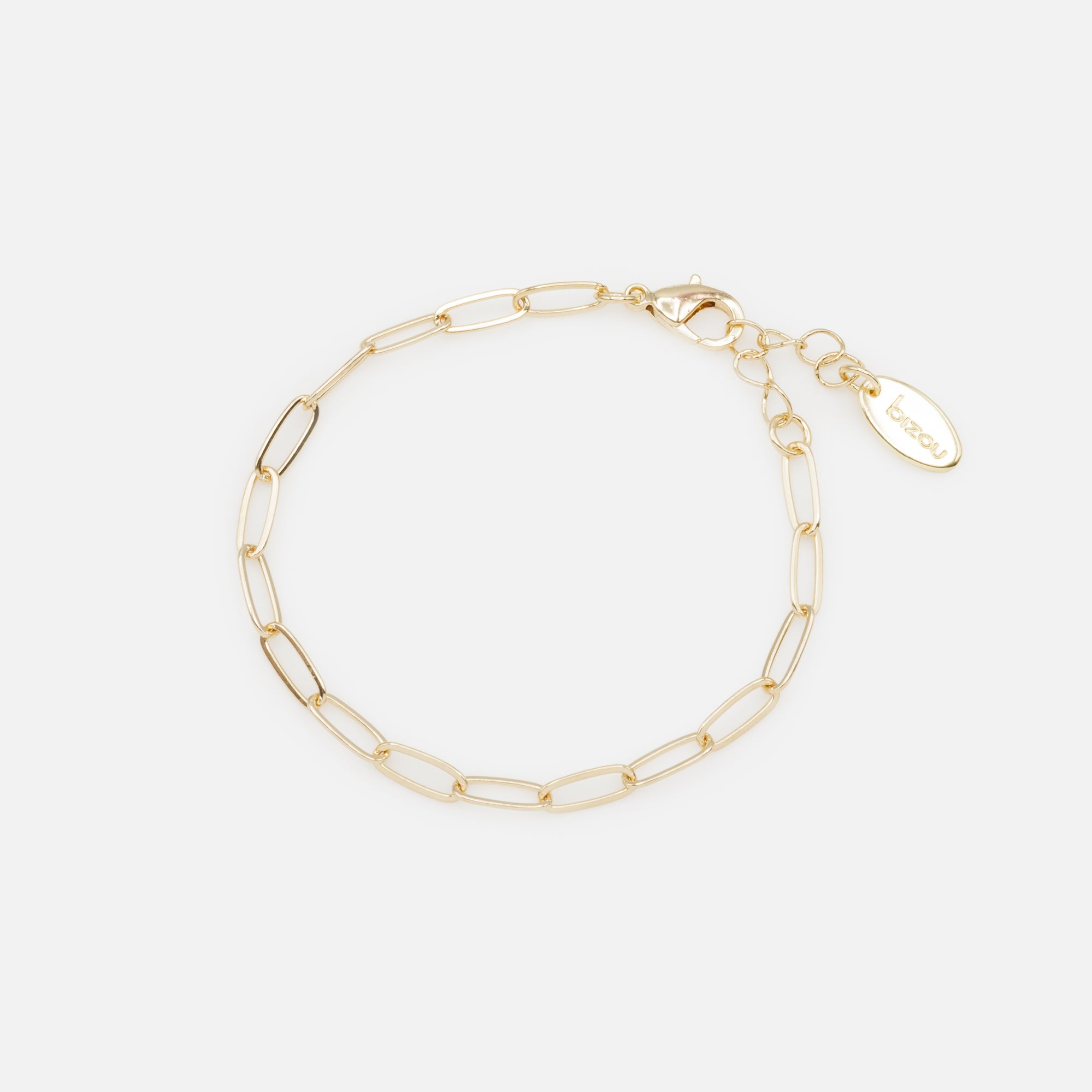 Ensemble de quatre bracelets dorés à mailles fines et variées