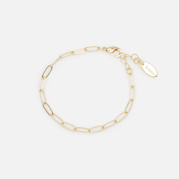 Load image into Gallery viewer, Set of four golden bracelets with fine and varied links
