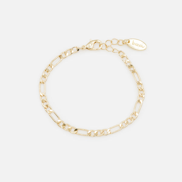 Load image into Gallery viewer, Set of four golden bracelets with fine and varied links
