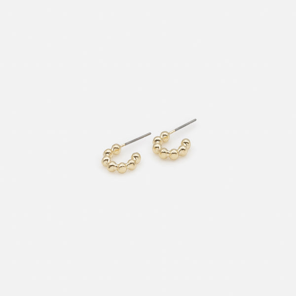 Load image into Gallery viewer, Quartet of assorted gold hoop earrings
