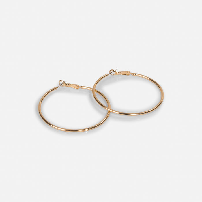 Boucles d'oreilles dorée anneaux 60mm