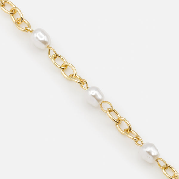Charger l&#39;image dans la galerie, Bracelet mailles dorées et perles
