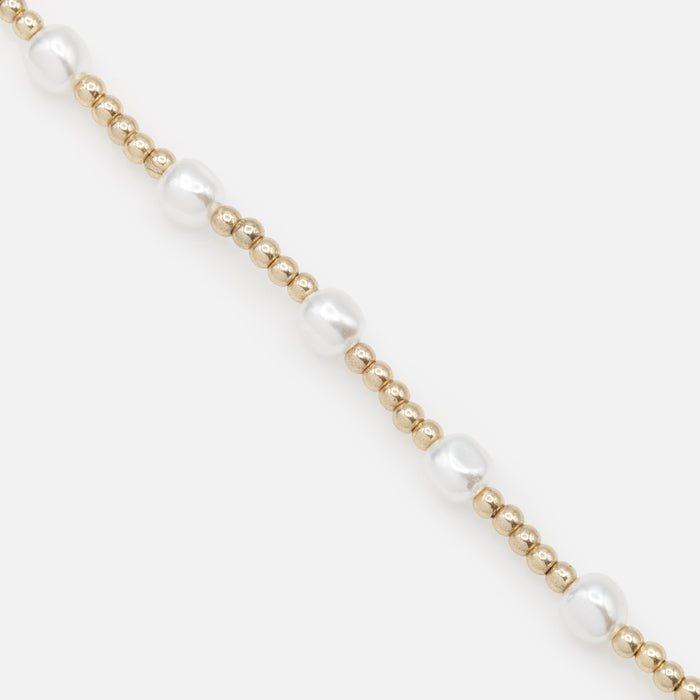 Bracelet perles et billes délicates dorées