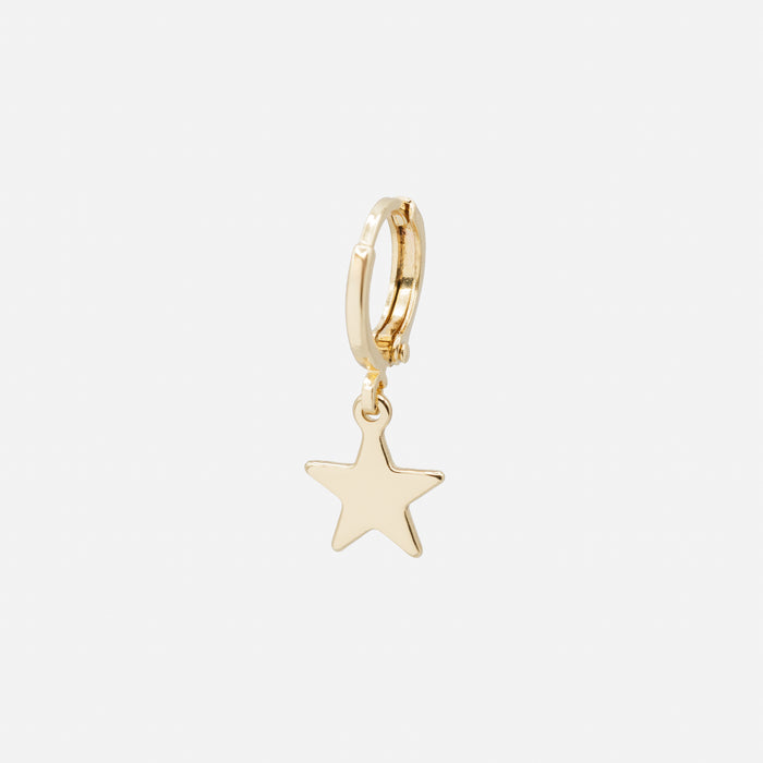 Lot de 3 boucles d'oreilles dépareillées étoiles et lune dorées