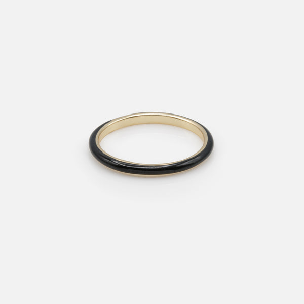 Load image into Gallery viewer, Duo of black and white gold rings
