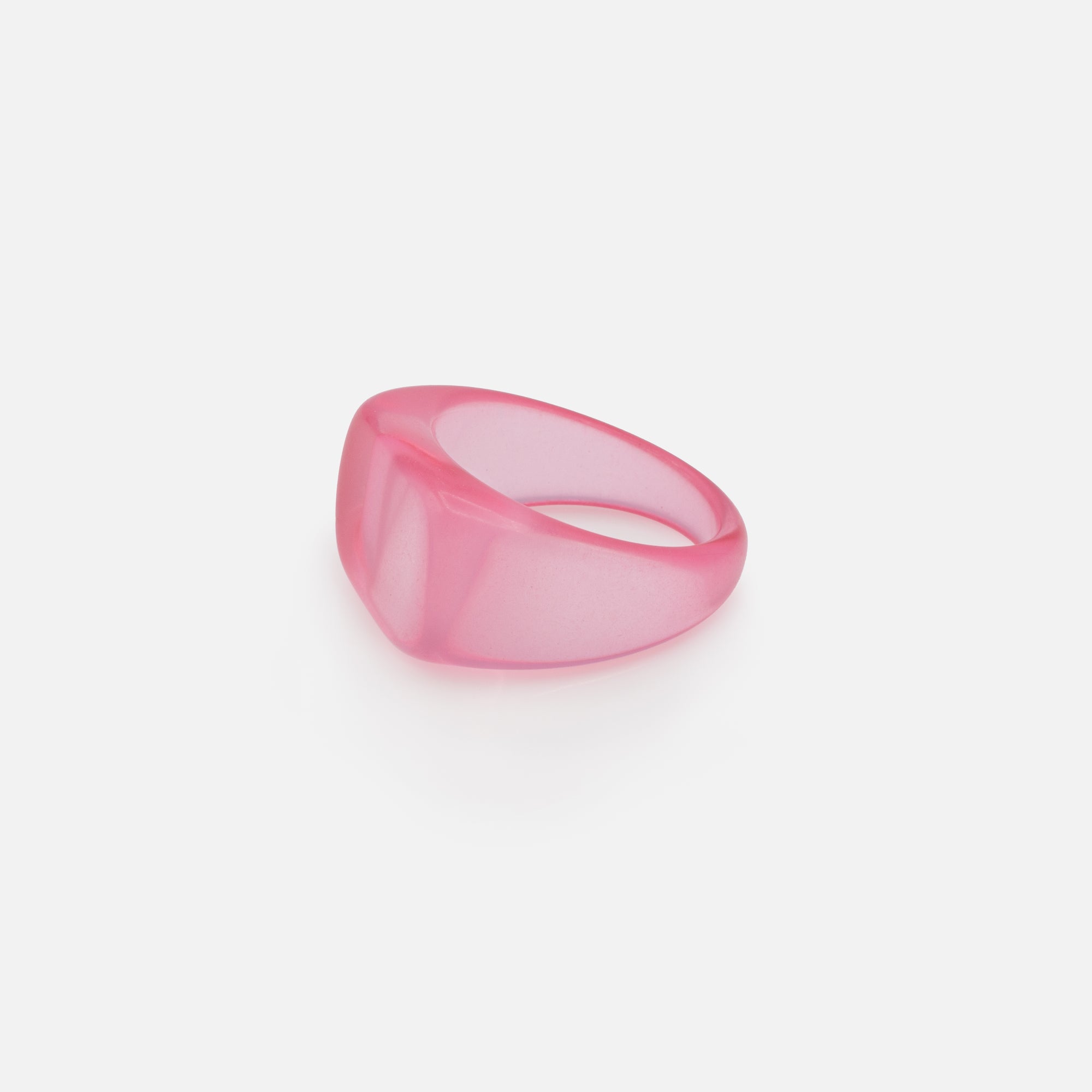 Duo of pink and blue translucent rings