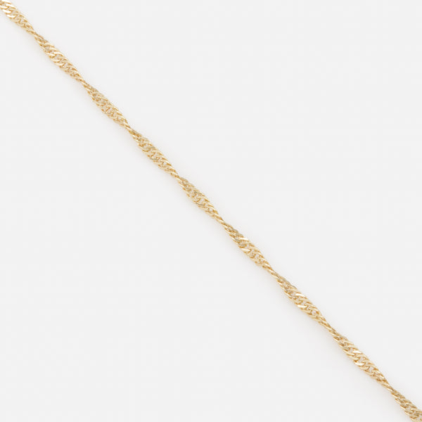 Load image into Gallery viewer, Trio of gold bracelets with flat and twisted links
