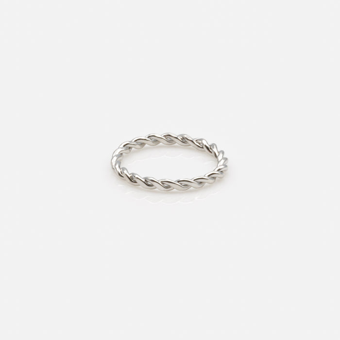 Set of five silver rings in various sizes with butterflies