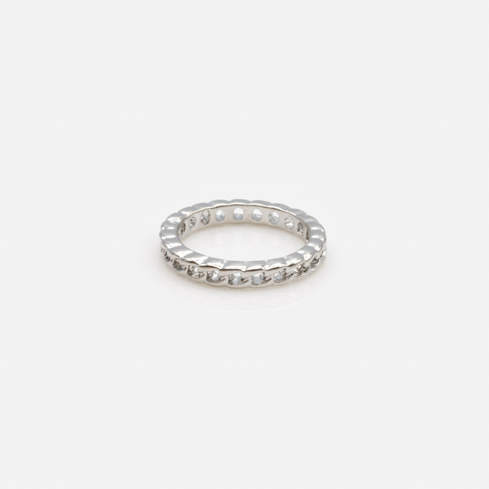 Set of five silver rings in various sizes with butterflies