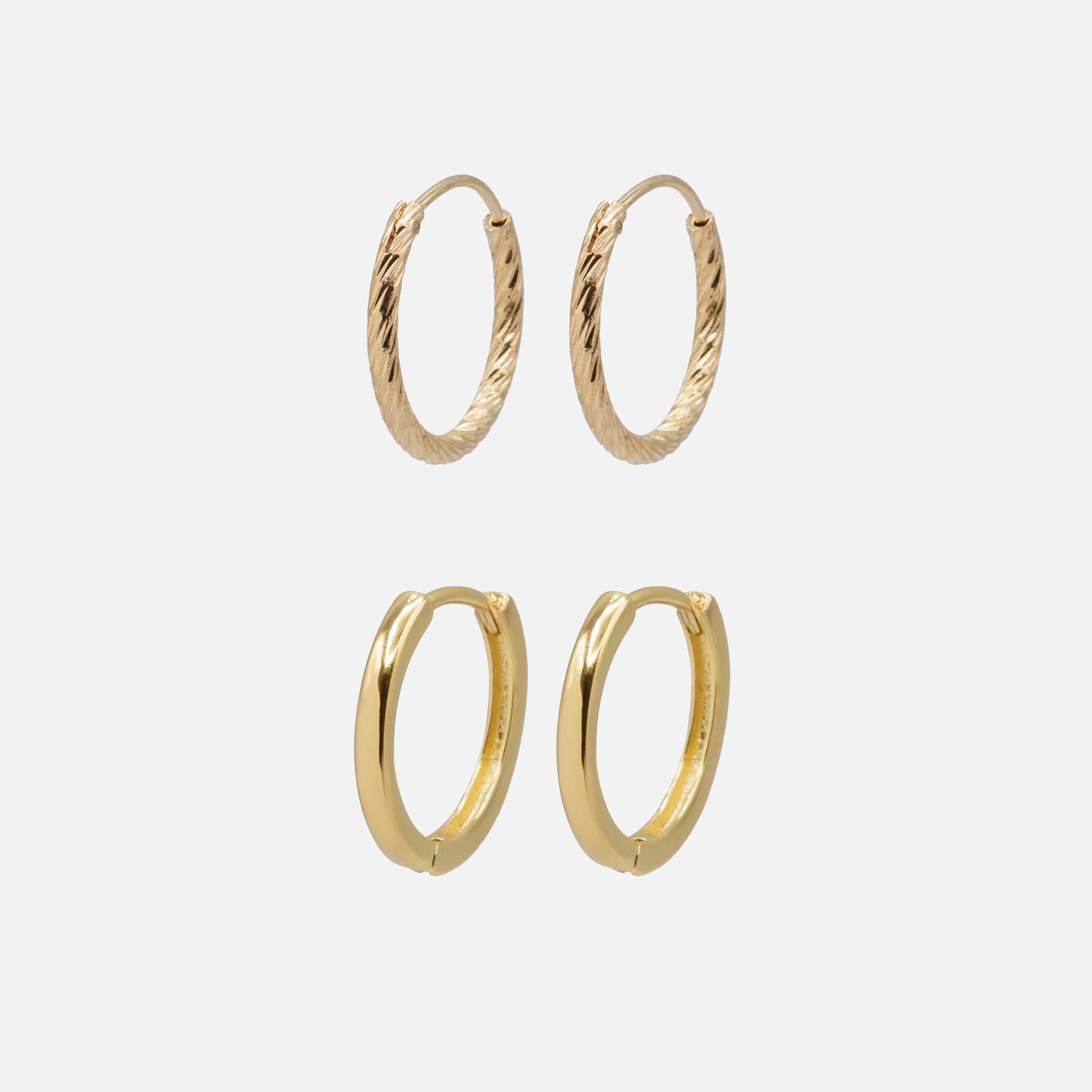 Pair of gold hoop earrings