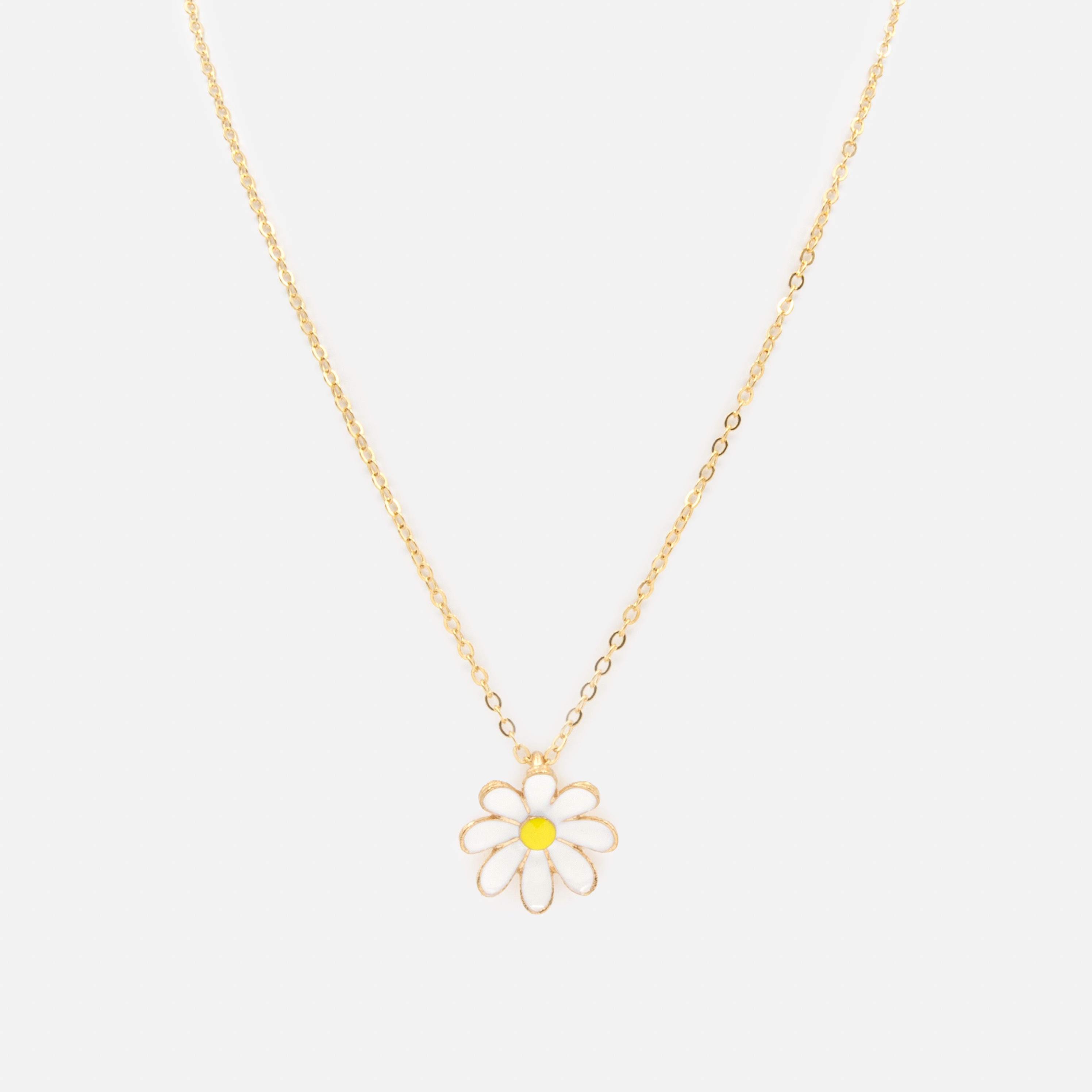 Golden daisy necklace