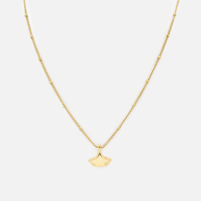 Golden shell necklace