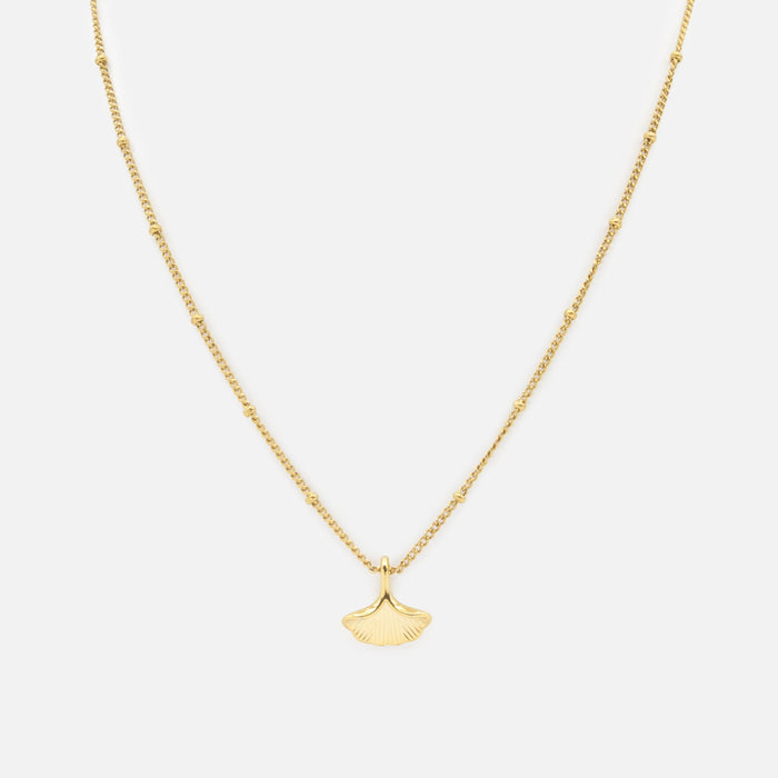 Golden shell necklace