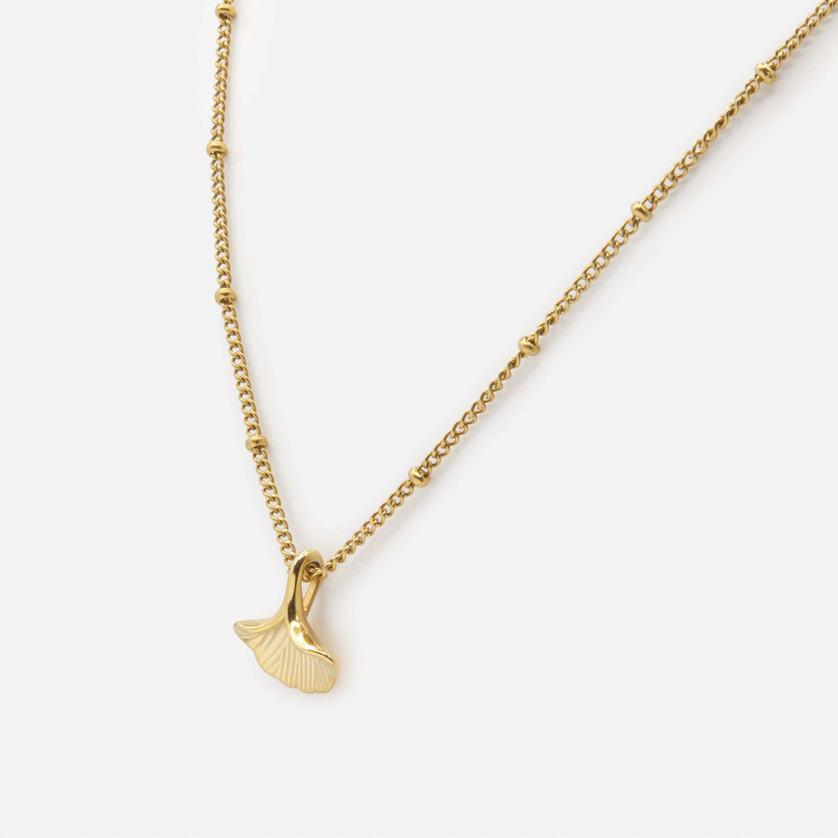 Golden shell necklace