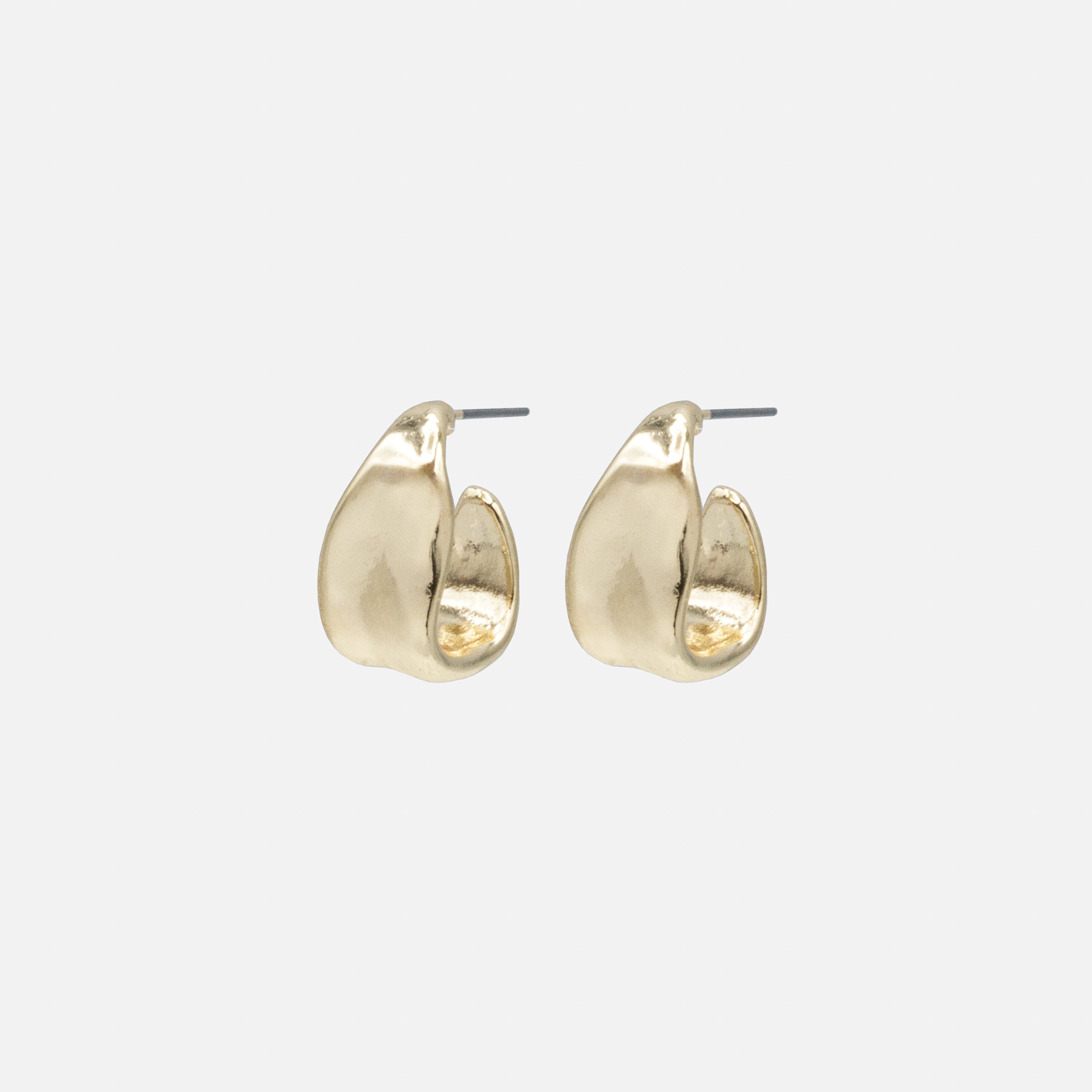 Boucles d'oreilles anneaux dorés imparfaits