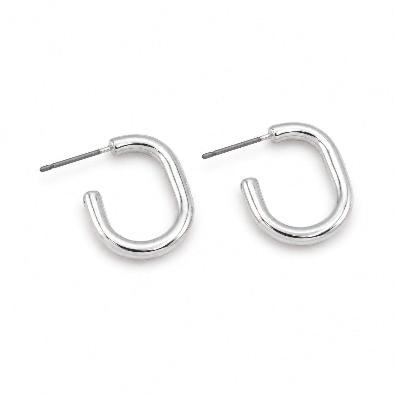 Boucles d'oreilles petits anneaux argentés