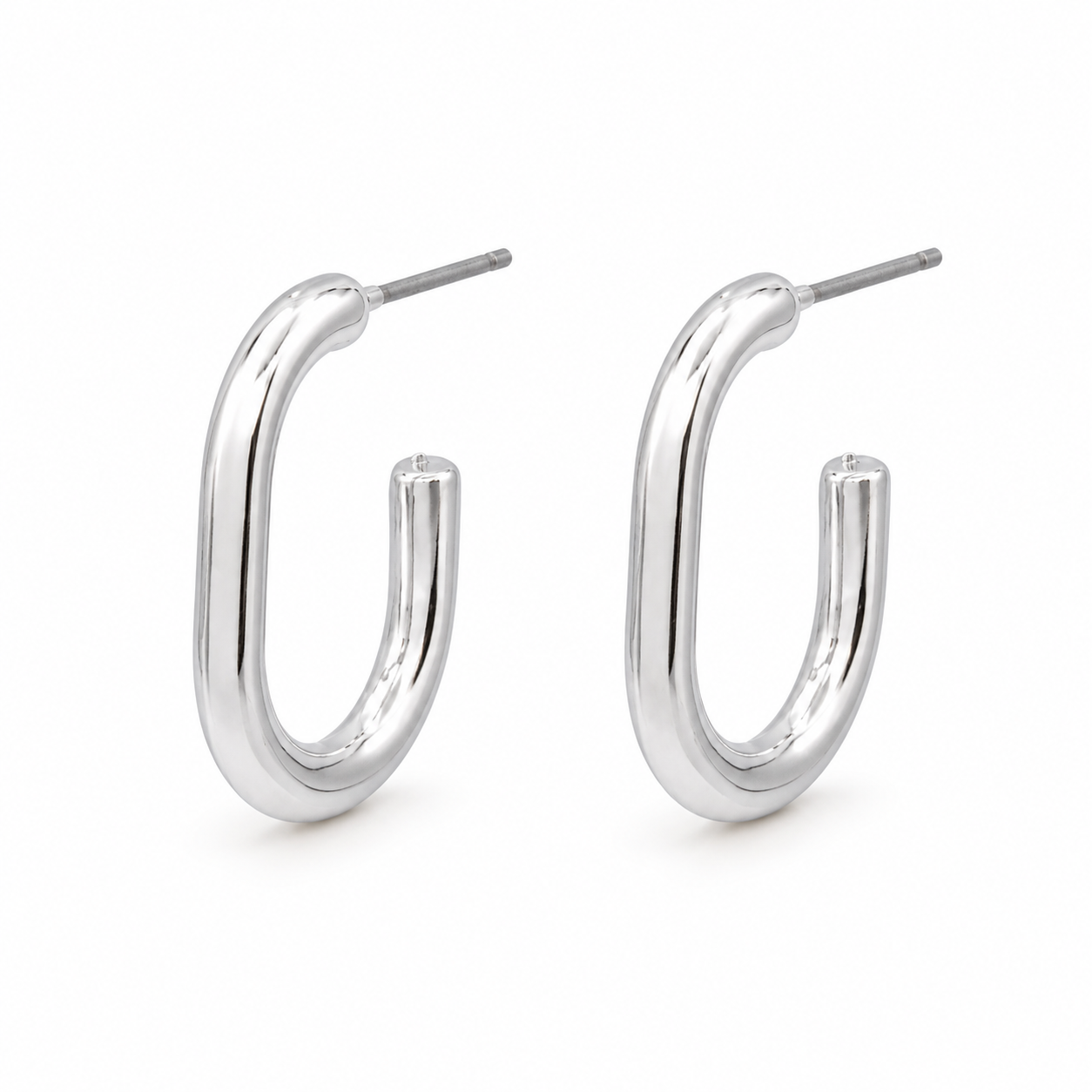 Boucles d'oreilles petits anneaux argentés