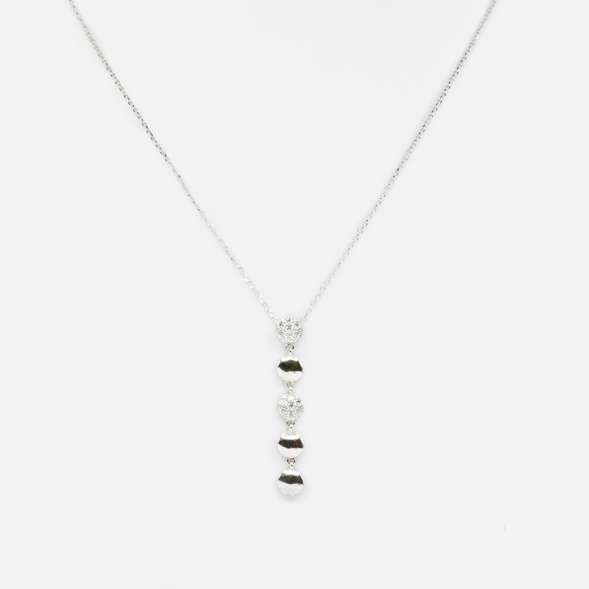 5-round sterling silver necklace