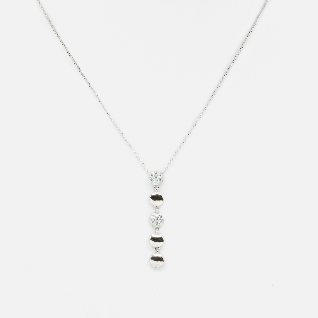 5-round sterling silver necklace