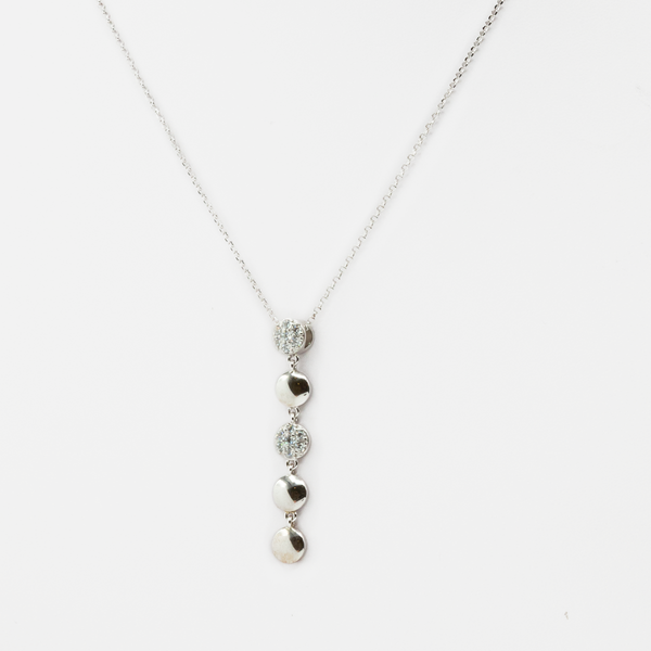 Load image into Gallery viewer, 5-round sterling silver necklace
