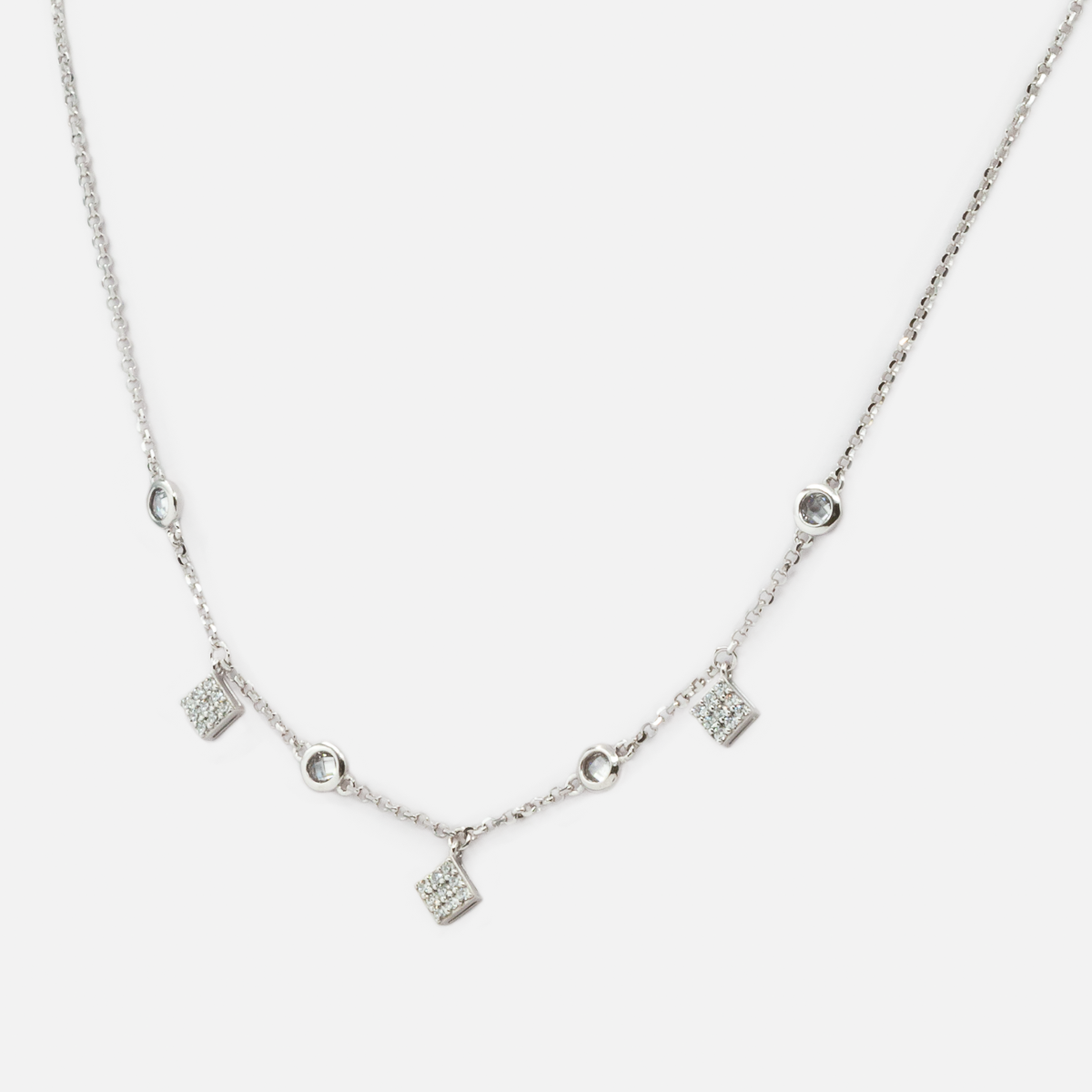 Collier en argent sterling avec zircons