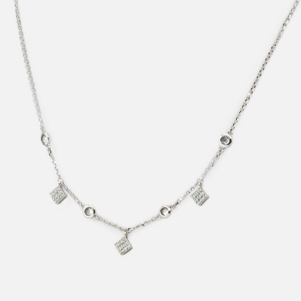 Charger l&#39;image dans la galerie, Collier en argent sterling avec zircons
