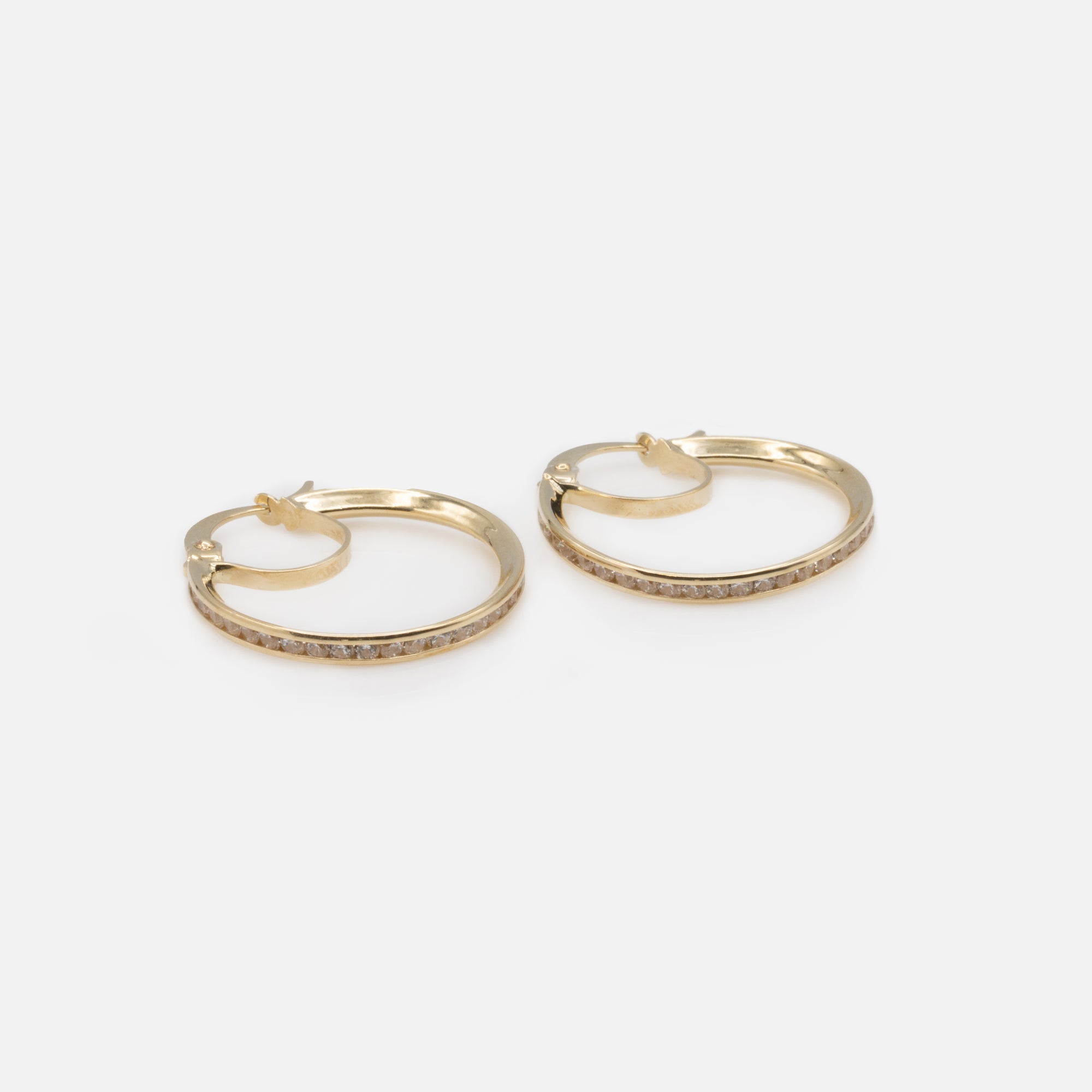10K or 14K Gold Halo Round Earrings, 0.5 to 3 carat Cubic Zirconia – Kiera  NY Jewelry