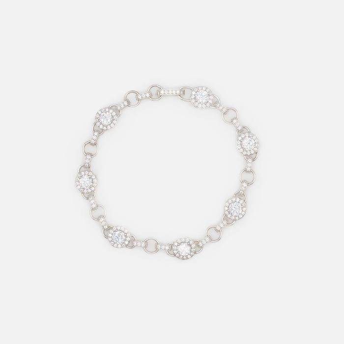 Bracelet en argent sterling avec zircons cubiques