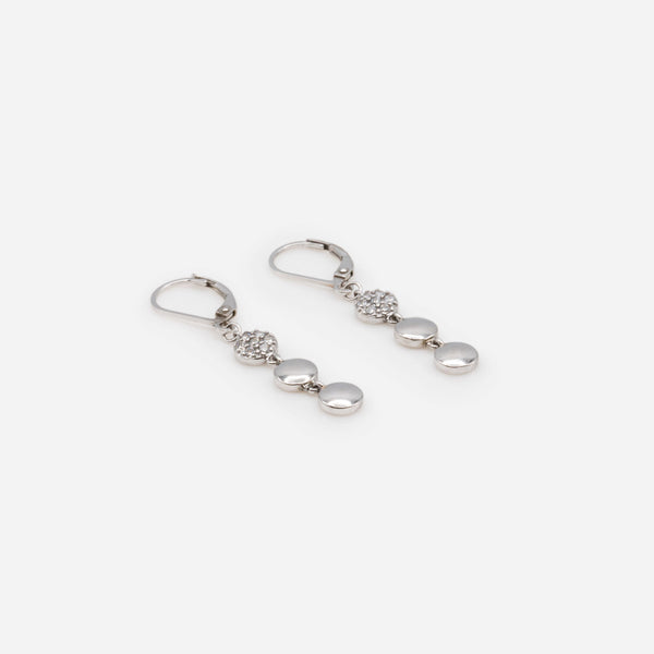 Charger l&#39;image dans la galerie, Boucles d&#39;oreilles longues avec pierres en argent sterling
