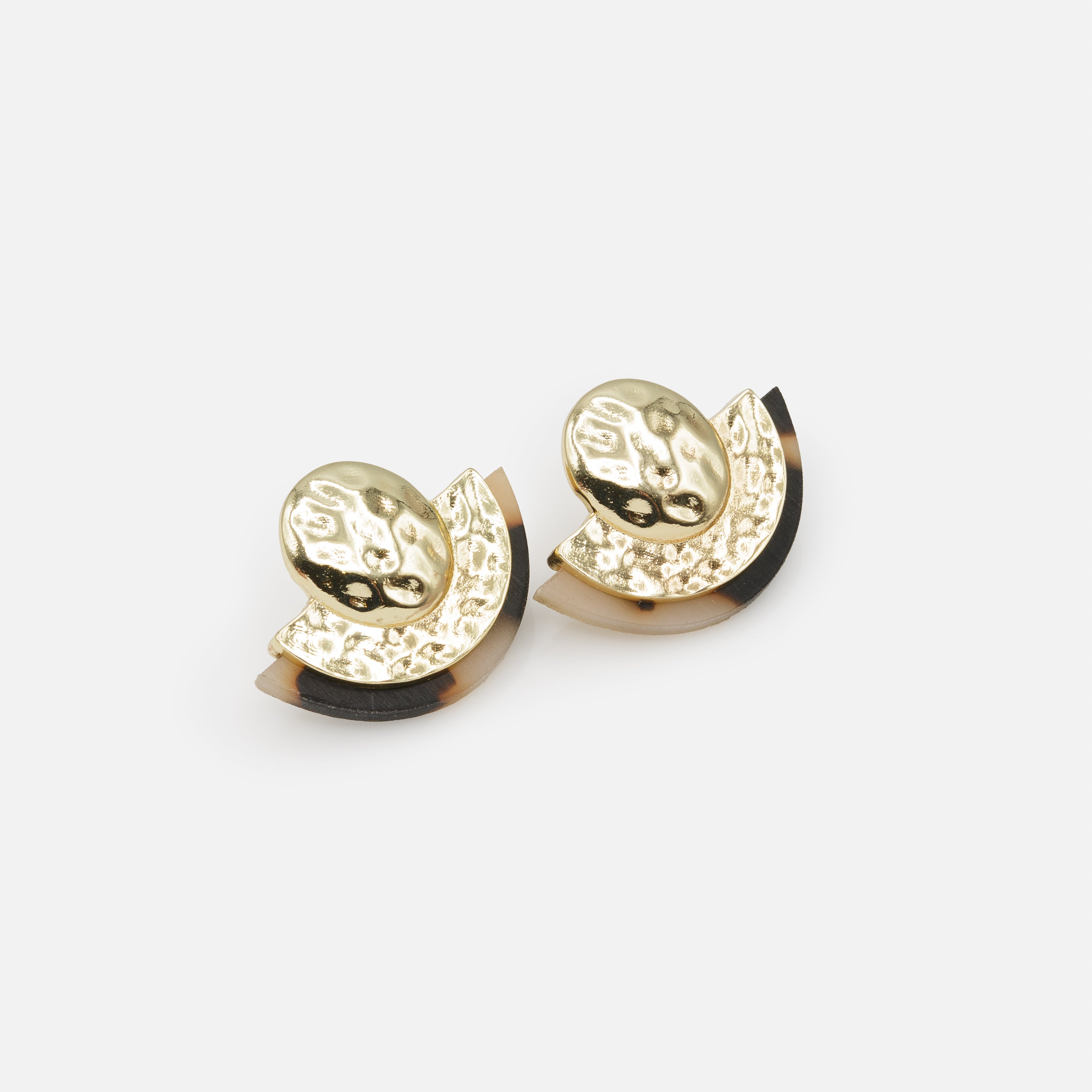 Gold and tortoiseshell earrings