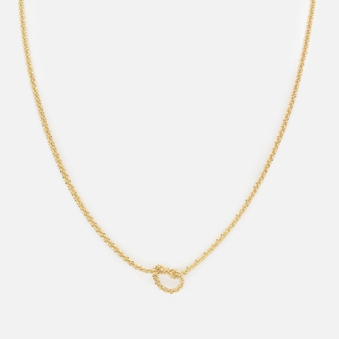 Small golden knot necklace