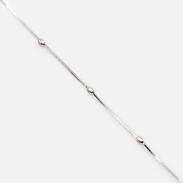 Load image into Gallery viewer, Anklet chain with bead insert in sterling silver
