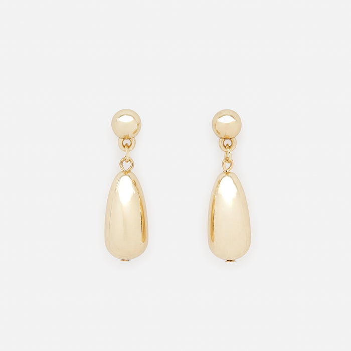 Boucles d'oreilles dorées avec longue breloque