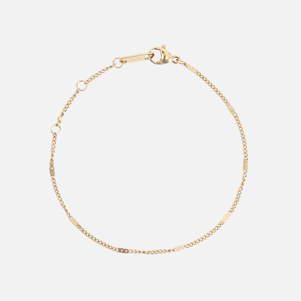 Load image into Gallery viewer, Bracelet doré insertions plates en acier inoxydable
