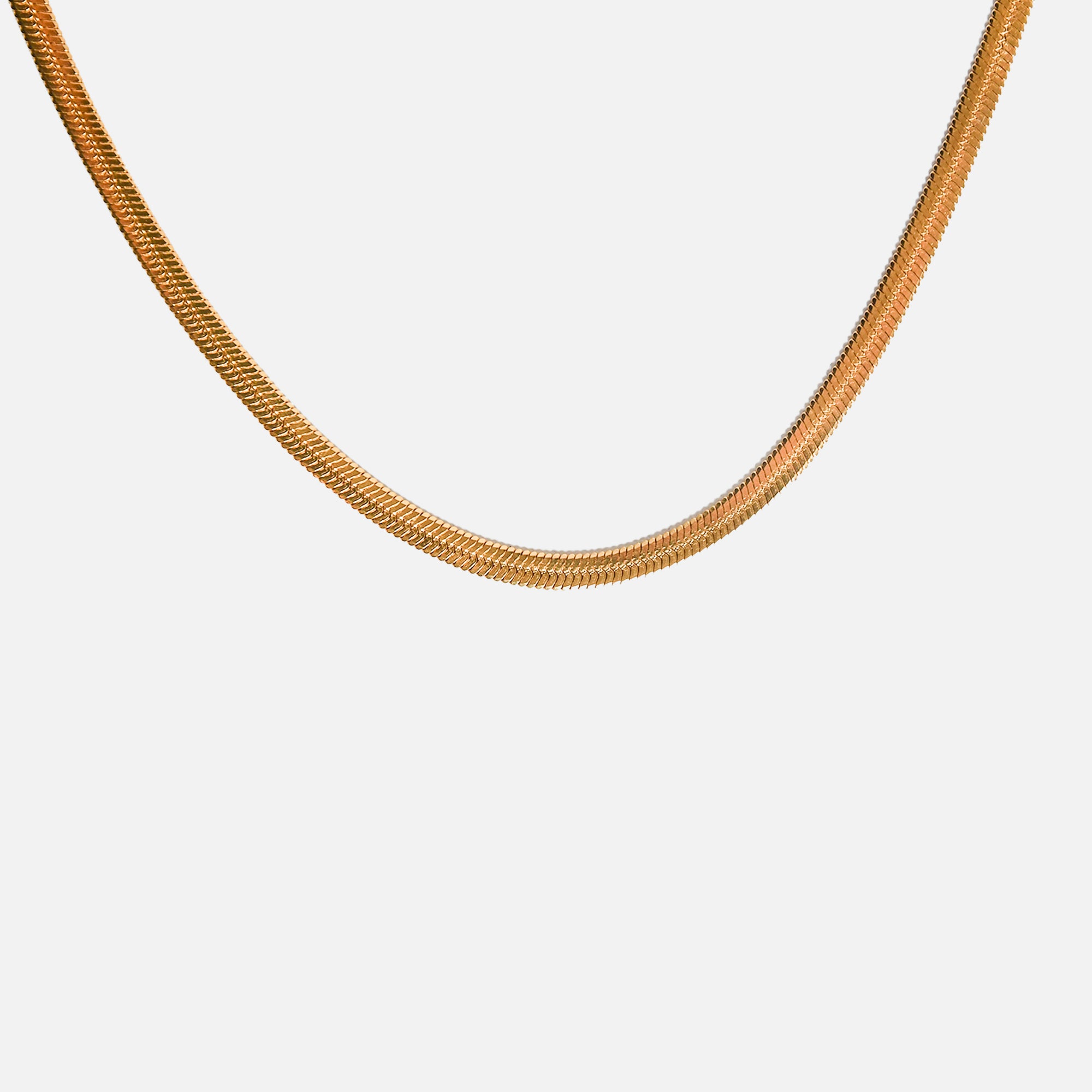 Golden serprent chain in stainless steel