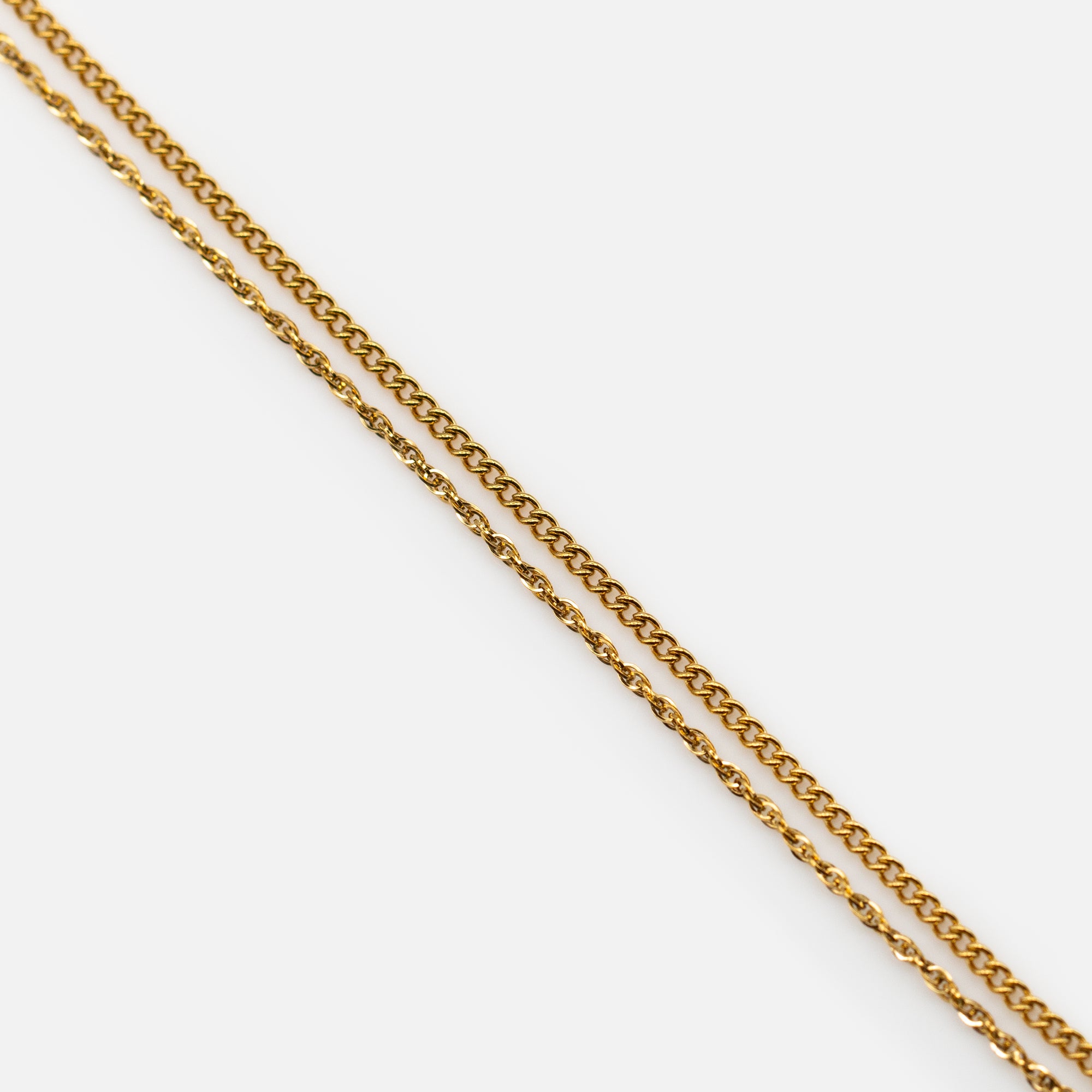 Goldeb double stainless steel anklet