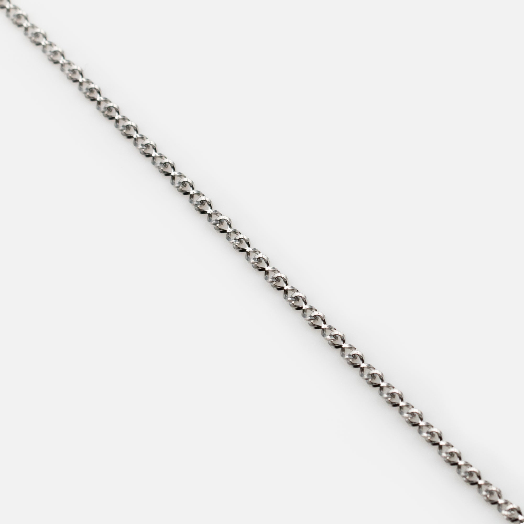 Silver anklet with stainless steel infinite links