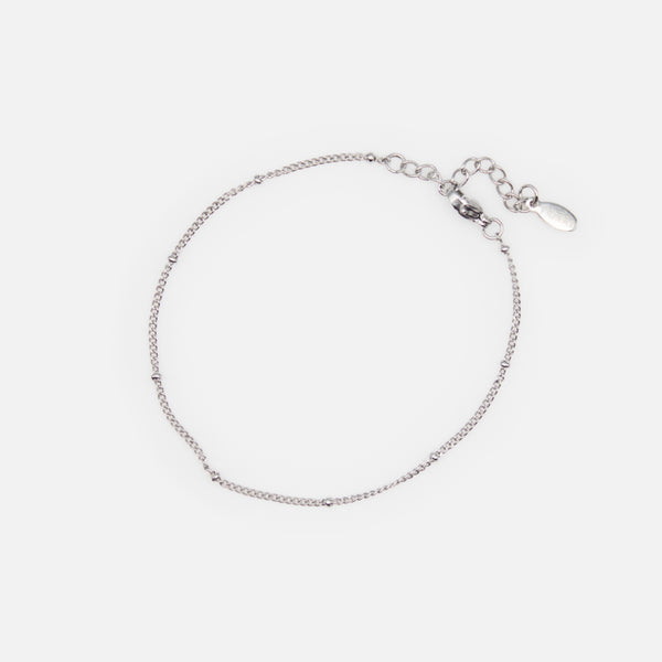 Load image into Gallery viewer, Duo of silver bracelets with beads and flat stainless steel inserts
