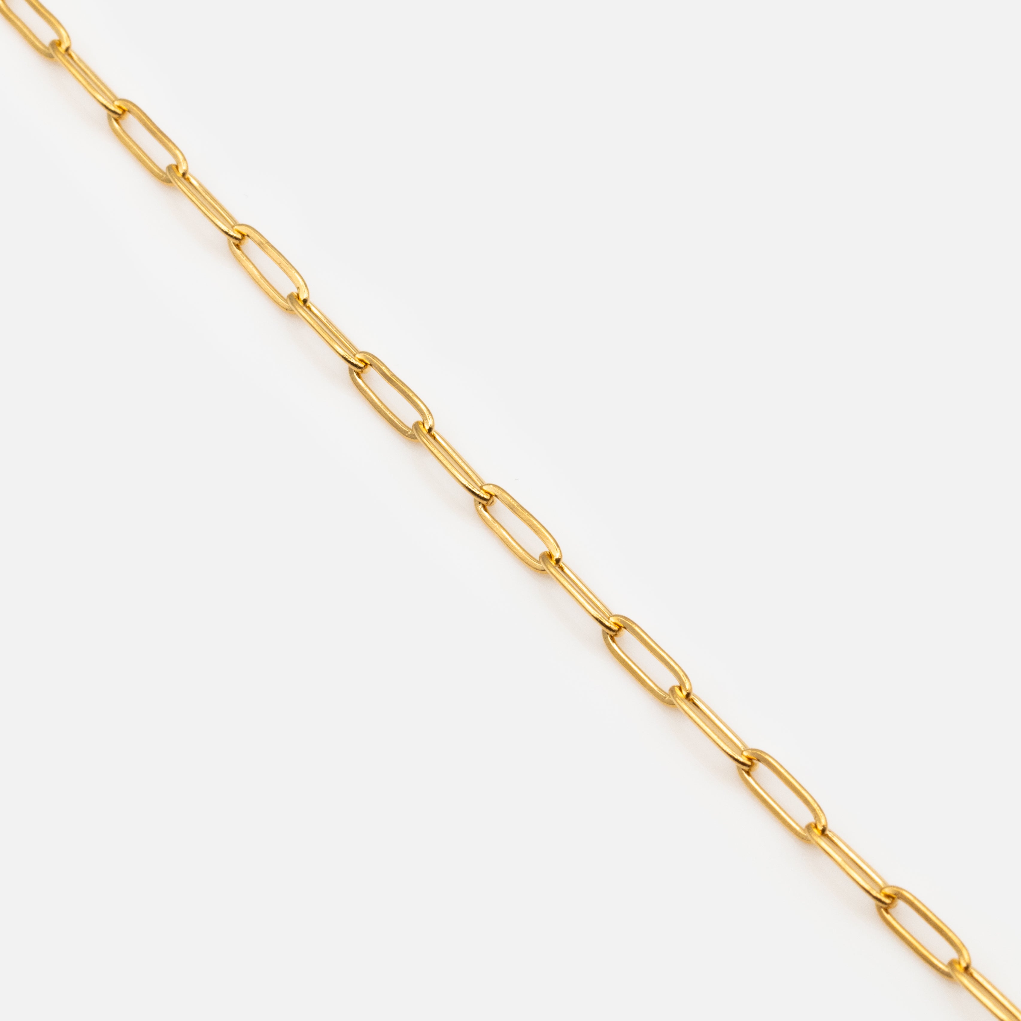 Bracelet doré à mailles trombone en acier inoxydable