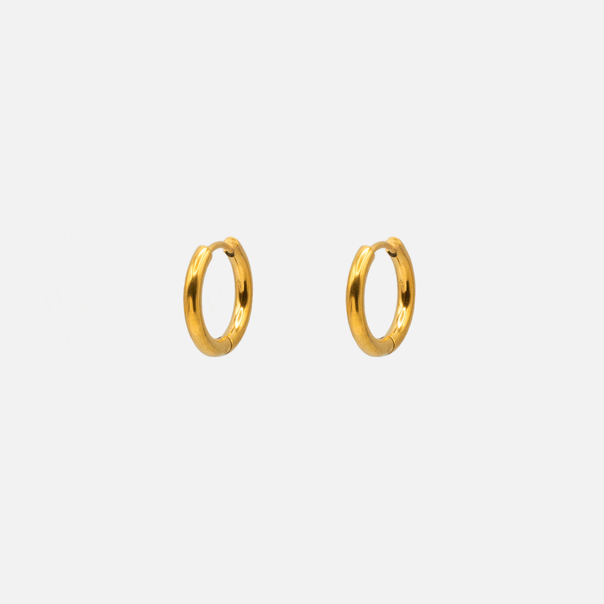 Stainless steel twisted hoop and crescent hoop earrings set