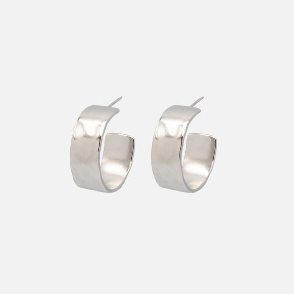 Load image into Gallery viewer, Set of fixed silver earrings and stainless steel hoops
