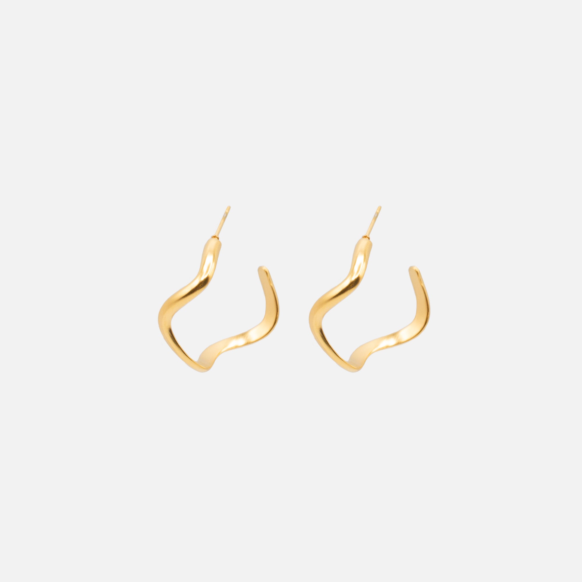 26mm gold twisted hoop earrings in stainless steel