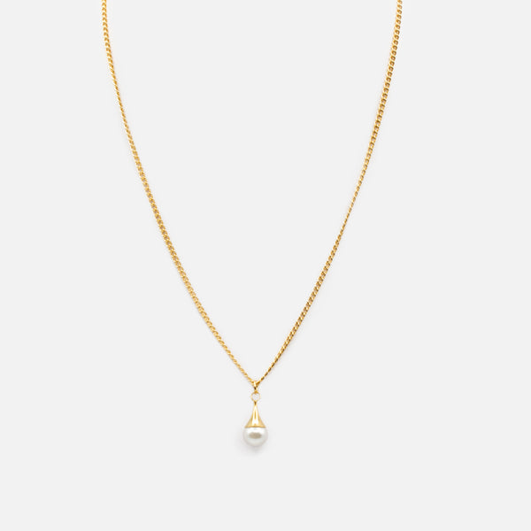 Load image into Gallery viewer, Golden pendant with stainless steel bead
