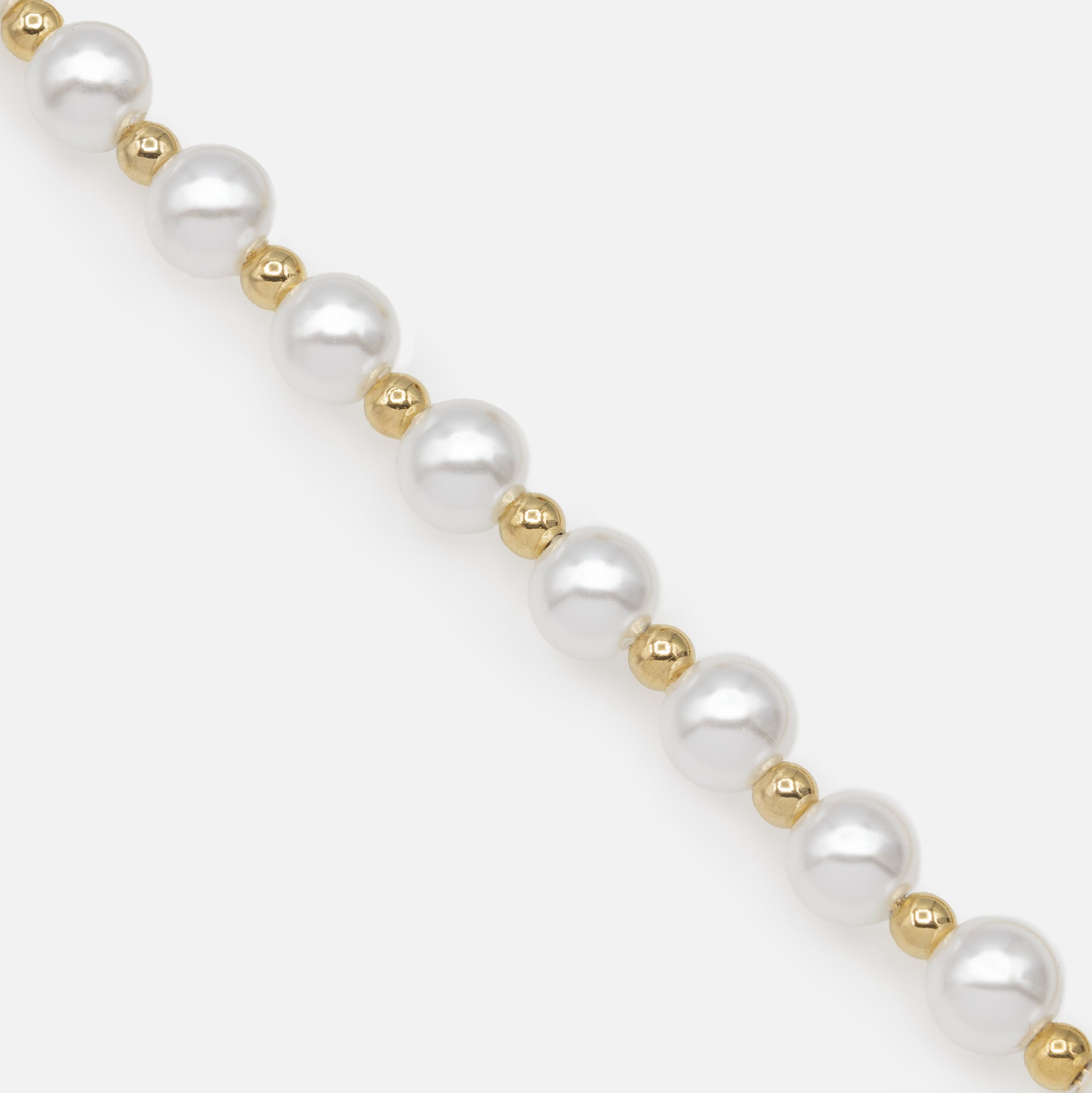 Stainless steel gold bead and bead bracelet
