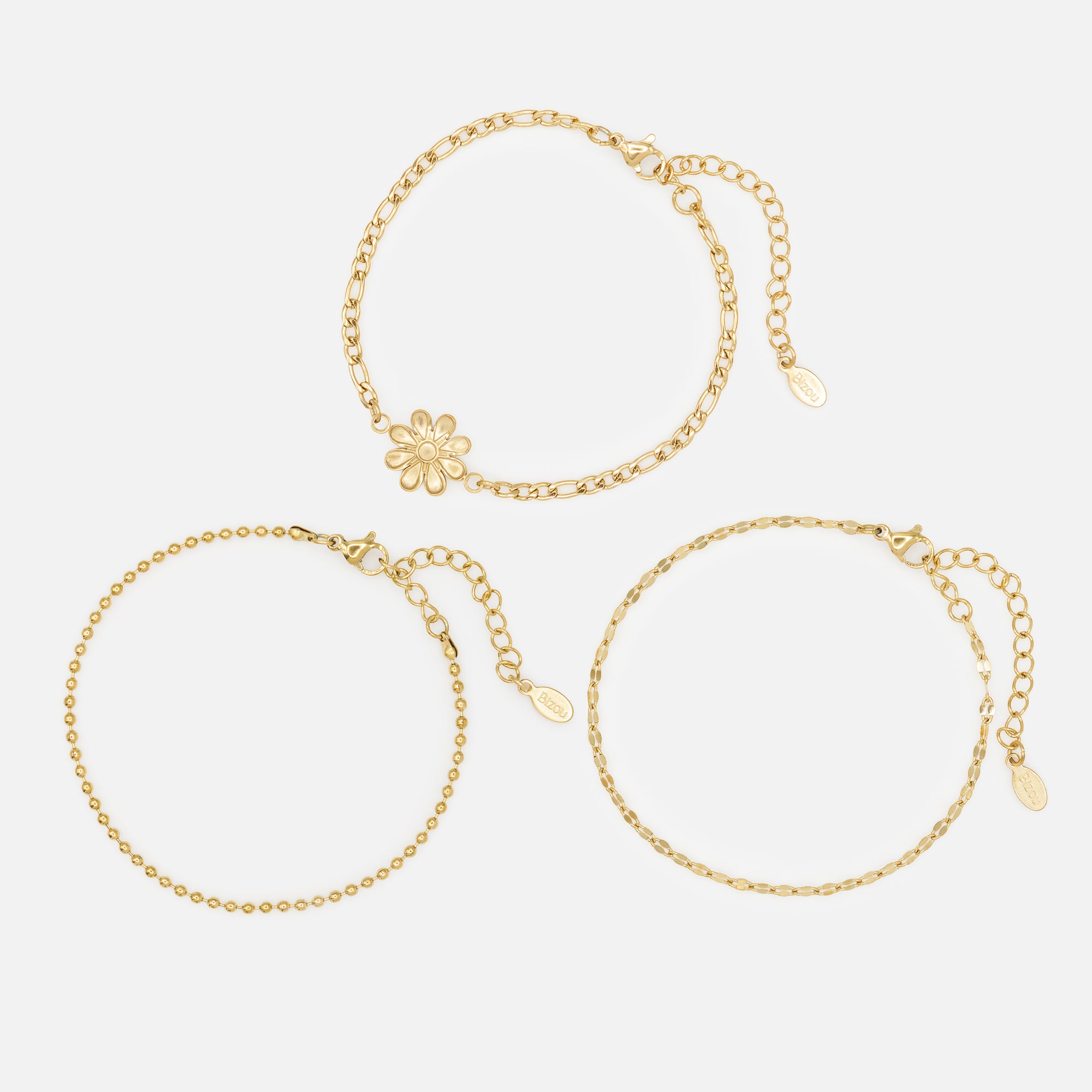 Ensemble Montre Et Bracelets Dorés THCN Pour Femme – Lunette Cristal, 3 Bracelets Réglables – Coffret Luxe