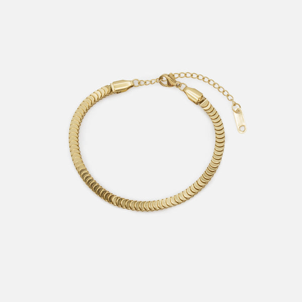Load image into Gallery viewer, Gold-plated stainless steel domino effect half-circle bracelet
